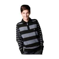 POLO VILLAE男士军绿翻领百搭羊毛衫APCW45032(46)