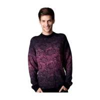 POLO VILLAE男士玫红色圆领百搭羊毛衫APCW48825(48)