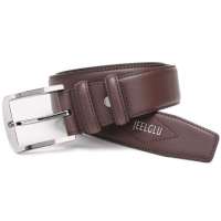 爵洛风行轨迹系列牛皮皮带JLB11S03A(褐)