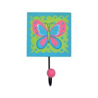 Lesfilles勒·菲莉绿底兰边蝴蝶挂钩