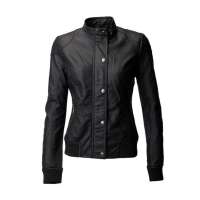 佐丹奴女装帅酷机车仿皮夹克013715950010907(经典黑色/加加小码)