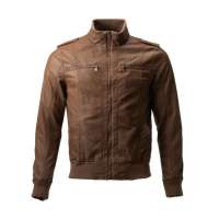 佐丹奴男装型格机车仿皮夹克010716230018107(爪哇咖啡色/加加小码)