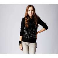 OLOMO欧莱诺性感迷人靓丽羊毛衫黑色(女L)111810029050