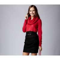 OLOMO欧莱诺性感迷人靓丽羊毛衫西瓜红(女S)111810022546