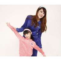 甜蜜蜜天鹅绒母女装TA0100L1女童[110]