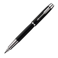 派克PARKER IM系列纯黑丽雅白夹墨水笔(钢笔)