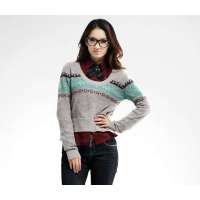 婉甸针织衫灰色1103362030(L)