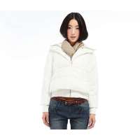 婉甸珠光感连帽短款棉服白色1104422120(L)