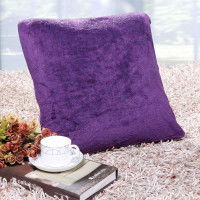 博洋家纺炫彩珊瑚绒靠垫(酱紫)