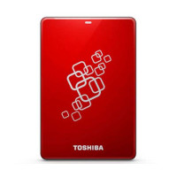 东芝(TOSHIBA) V6恺乐系列 500G 2.5英寸 USB3.0 移动硬盘(摇滚红)