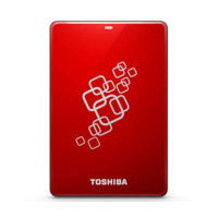 东芝(TOSHIBA) V6恺乐系列 750G 2.5英寸 USB3.0 移动硬盘(摇滚红)