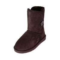 皮尔世绅防水磨砂牛皮雪地鞋中筒雪地靴女靴子8853巧克力色(35)