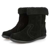 智鹰牛反毛皮短靴AS1D53309M(黑色235)