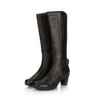 智鹰牛皮长筒靴子AS9E47407D(咖啡色245)