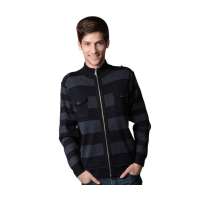 POLO VILLAE黑灰色翻领百搭休闲羊毛衫PFEPJAPCW46991(54