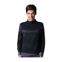 POLO VILLAE黑灰色男士拉链立领羊毛衫PFDPTAPCW41891(52)