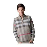 POLO VILLAE男士驼色立领百搭休闲羊毛衫PFCPDAPCW57181(54)