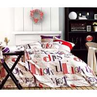 蓝丝lionsuz时尚情缘精品斜纹床品四件套