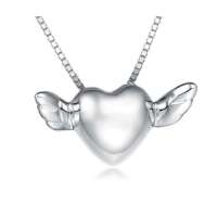 lux-girl国际925银吊坠-心飞翔