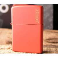 ZIPPO(芝宝)红哑漆商标火机233ZL
