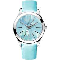 Feels贝母盘绢面皮带女表F1046LG