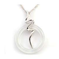 传神925银惹火猫眼石吊坠