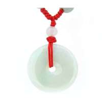 传神天然翡翠平安扣吊坠中号