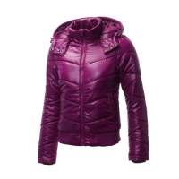 佐丹奴女装炫彩连帽保暖棉衣外套013715410017204(莓紫色/加大码)
