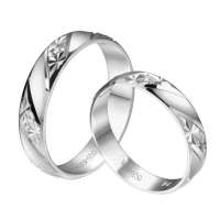 翠绿首饰爱的承诺Pt950铂金情侣对戒(男22女14)