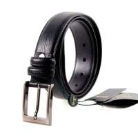 金狐狸Wolsey男士针扣牛皮皮带WF666-5黑