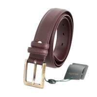 金狐狸Wolsey男士针扣牛皮皮带WF666-6啡