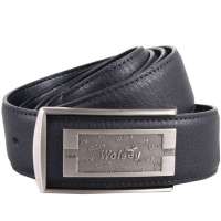 金狐狸Wolsey男士板扣牛皮皮带WF655-5黑