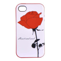 道瑞iphone4 Verge Icon轻盈弧线保护壳(红玫瑰)