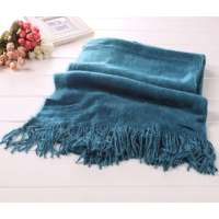 CK STORM 温暖亲肤羊绒拉毛披肩加大围巾披肩海蓝LMPJ0101