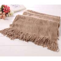 CK STORM 温暖亲肤羊绒拉毛披肩加大围巾披肩驼色LMPJ0101