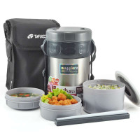 泰福高TAFUCO不锈钢三层保温饭盒F-2468