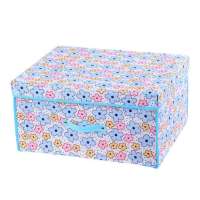 e朝阳无纺布中号收纳箱SH-09902蓝花