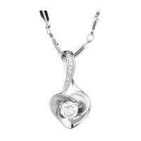 梦克拉PT950铂金白金钻石吊坠-注定的爱