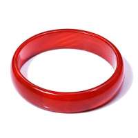 梦克拉巴西冰种红玛瑙手镯-吉祥