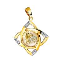 梦克拉金牛生肖时来运转18K彩金钻石吊坠