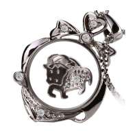 梦克拉金牛生肖时来运转18K金钻石吊坠