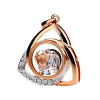 梦克拉金牛生肖时来运转18K玫瑰金钻石吊坠
