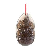 梦克拉天然黑曜石吊坠-金刚刹母