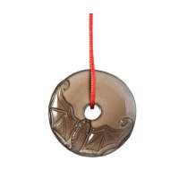 梦克拉天然黑曜石吊坠-平安福