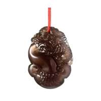 梦克拉天然黑曜石吊坠-生意兴隆