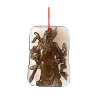 梦克拉天然黑曜石吊坠-忠义