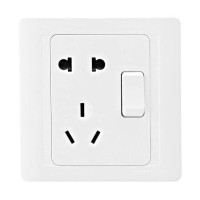 西蒙55系列10A带开关五孔插座N51086B