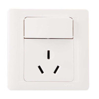 西蒙55系列16A大功率带开关三孔插座N51682B