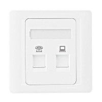 西蒙55系列电话加电脑插座N55229S