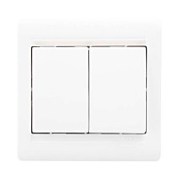 西蒙55系列两位单控琴键开关带荧光N51021B